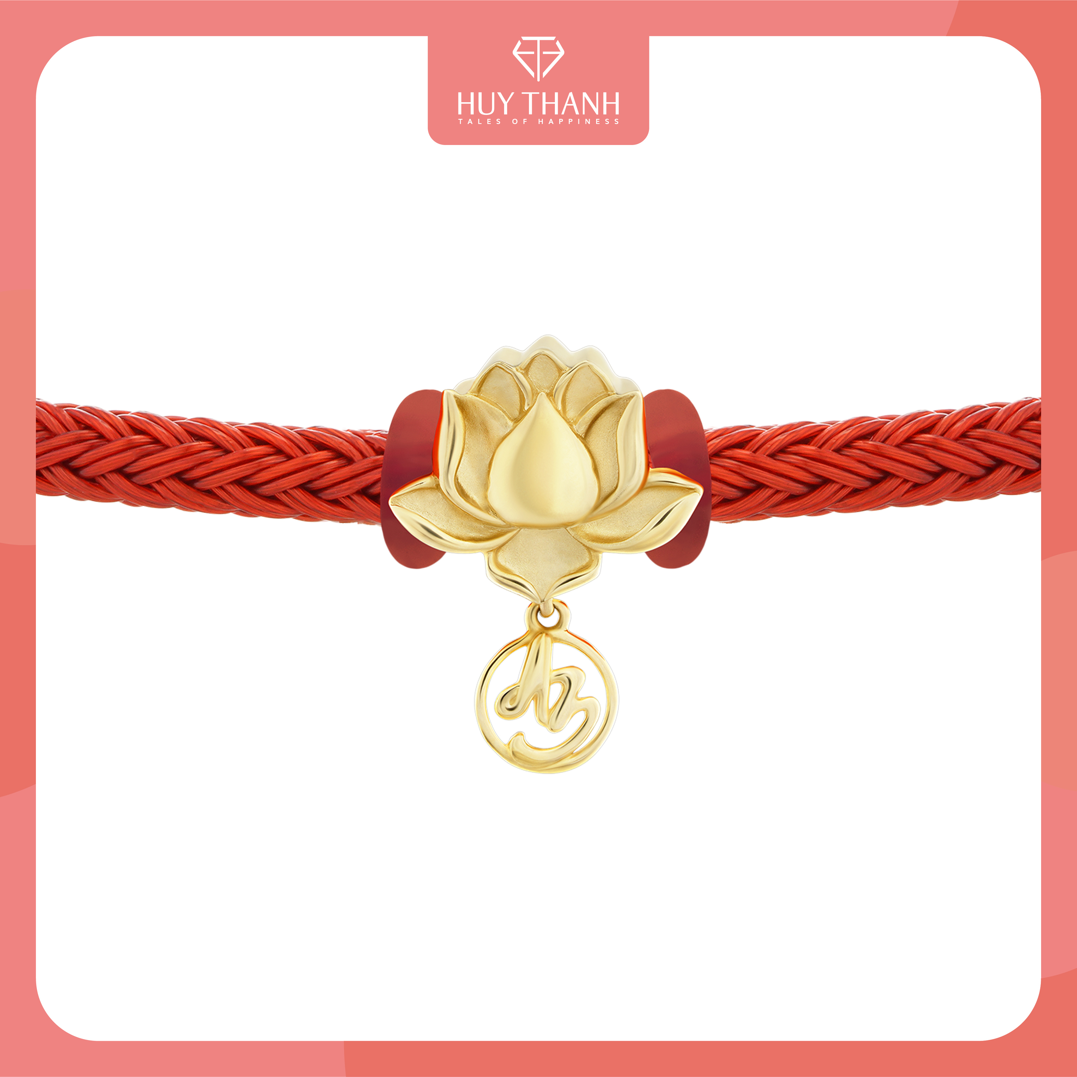 Charm An Liên Vàng 14k LLF243 Huy Thanh Jewelry