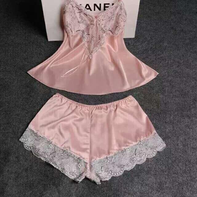 Bộ đùi ngủ 2 dây phi lụa
