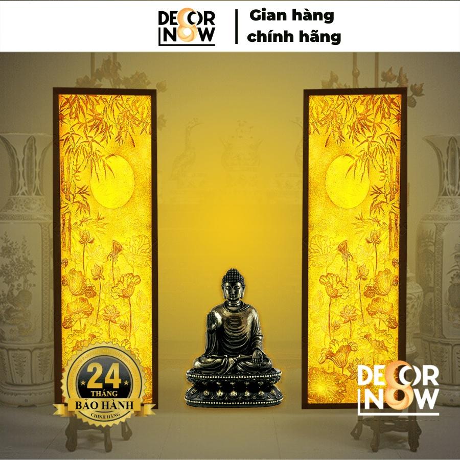 Đèn Hào Quang Phật In Tranh Trúc Chỉ ĐỐI DECORNOW, Trang Trí Ban Thờ Cho Tượng Phật, Hào Quang Trúc Chỉ DCN-29