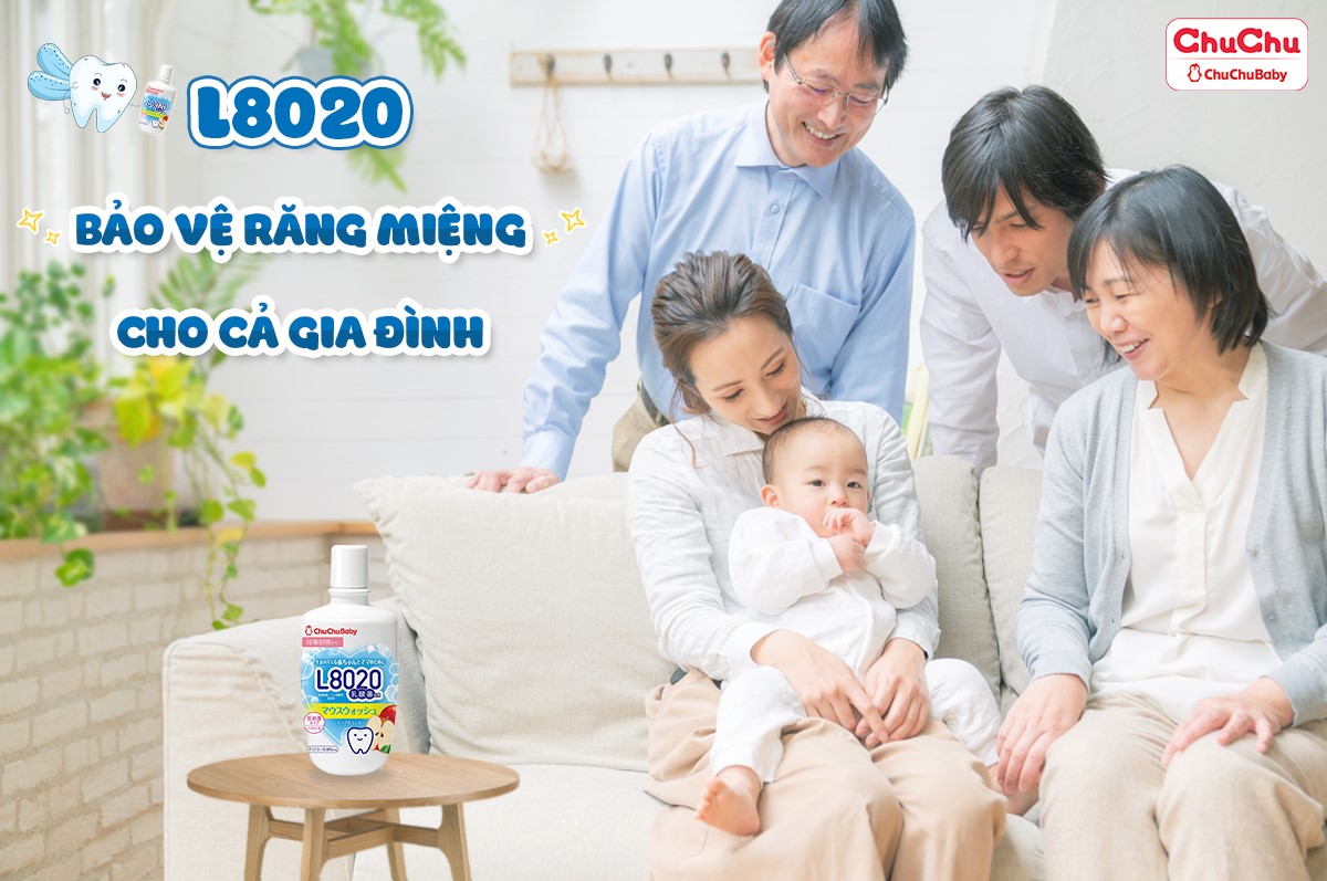 Bộ Chăm Sóc Răng Miệng Cho Bé : Nước Súc Miệng  L8020 + Viên Ngậm Lợi Khuẩn L8020 Chuchubaby Vị Sữa Chua / Dâu / Nho Ngừa Sâu Răng Cho Bé - Mẹ Bầu