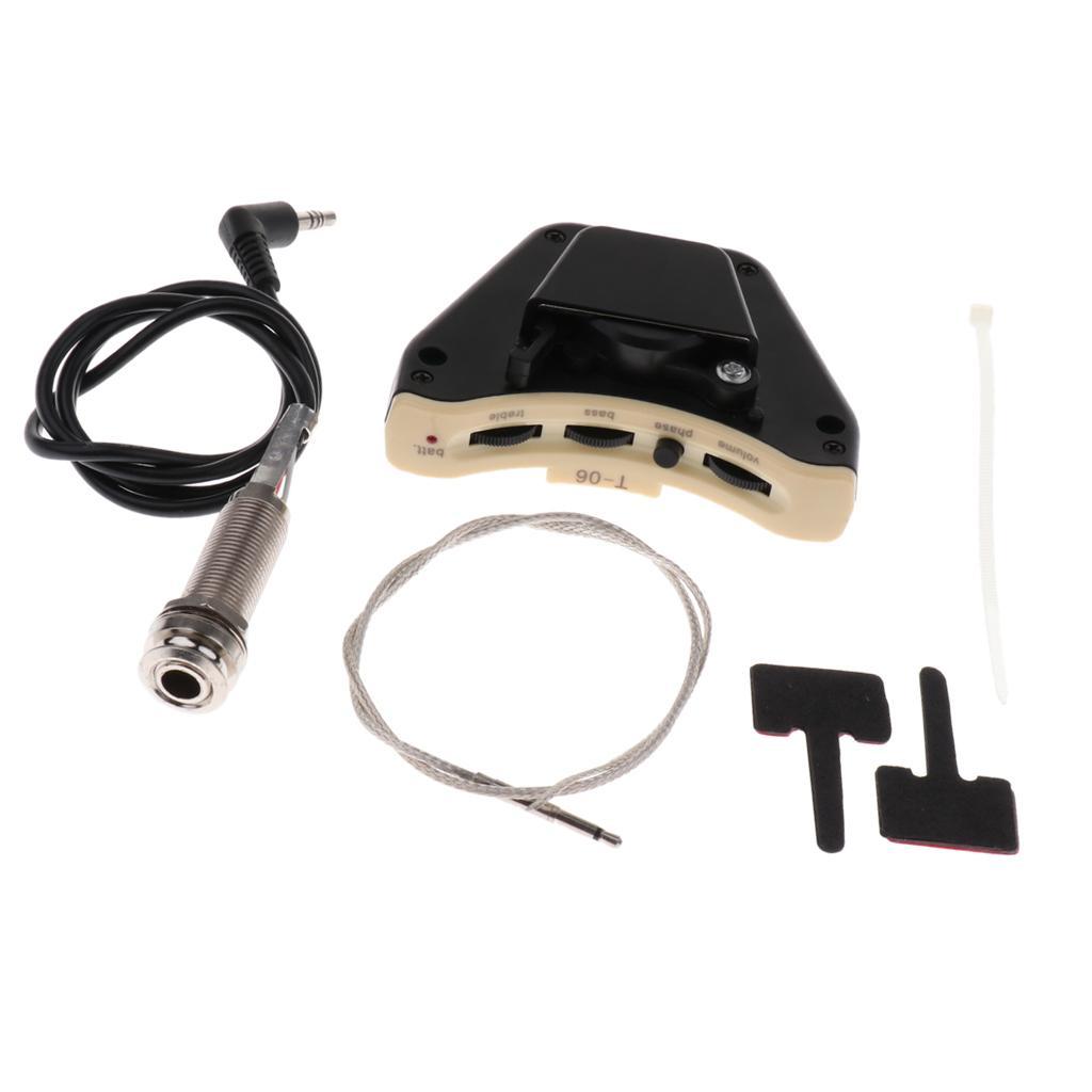 Soundhole Preamp End Pin Pickup Set w/ Volume   Control for Guitar