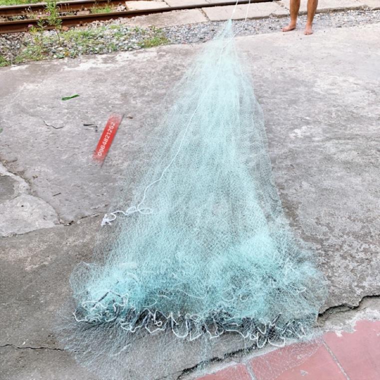 chài cước đan bung 8m nặng 5kg hàng gia công lưới siêu nhậy bén y hình