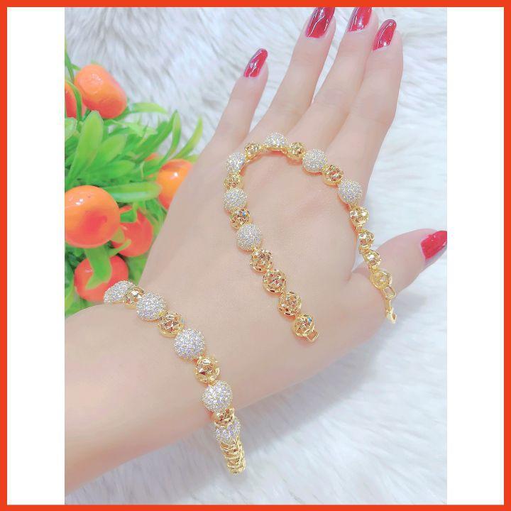 Lắc Tay Hoạ Tiết Quả Cầu  - Lắc Tay Hoạ Tiết Quả Cầu Cao Cấp Bền Màu