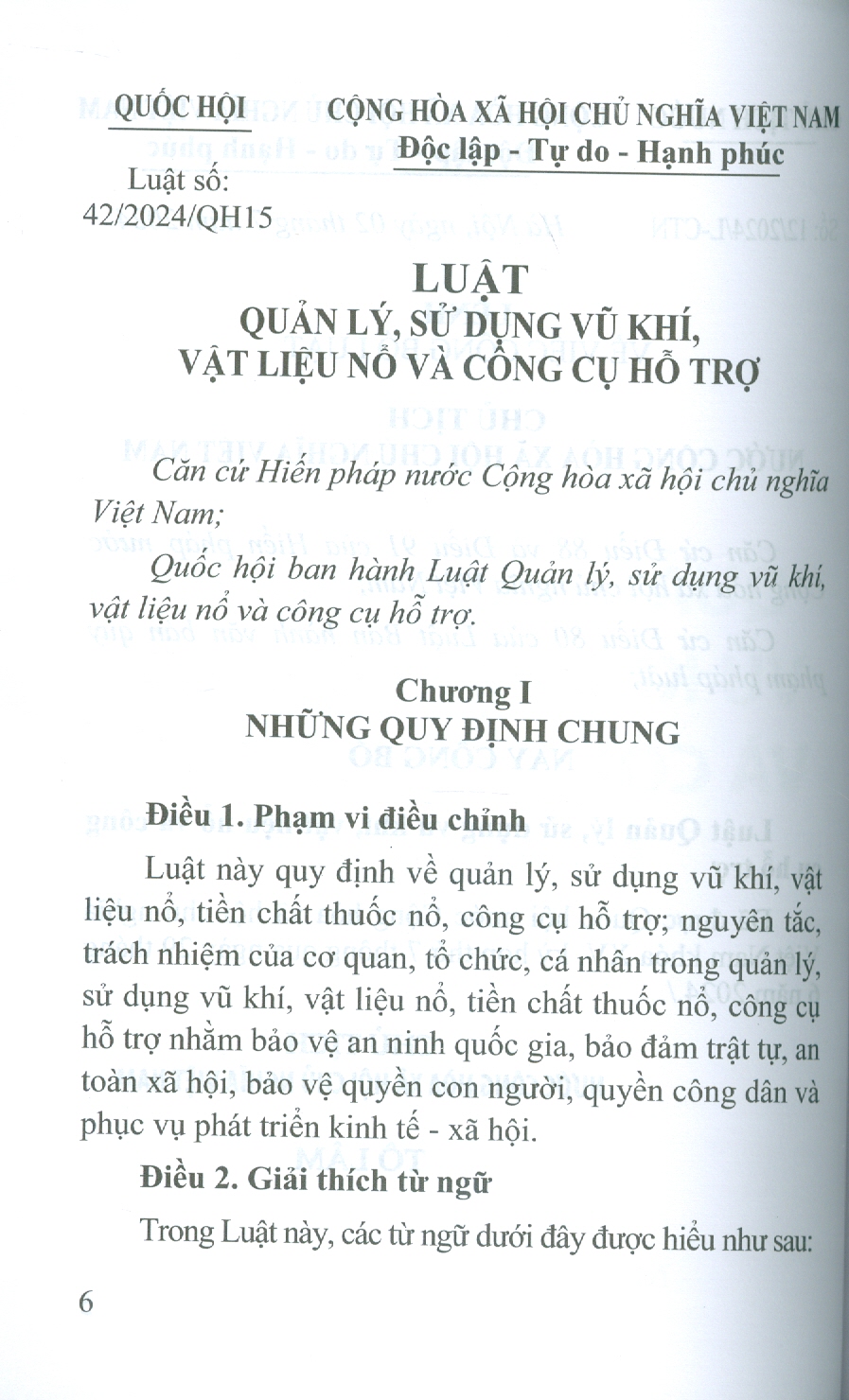 Luật Quản Lý, Sử Dụng Vu Khí, Vật Liệu Nổ Và Công Cụ Hỗ Trợ Năm 2024