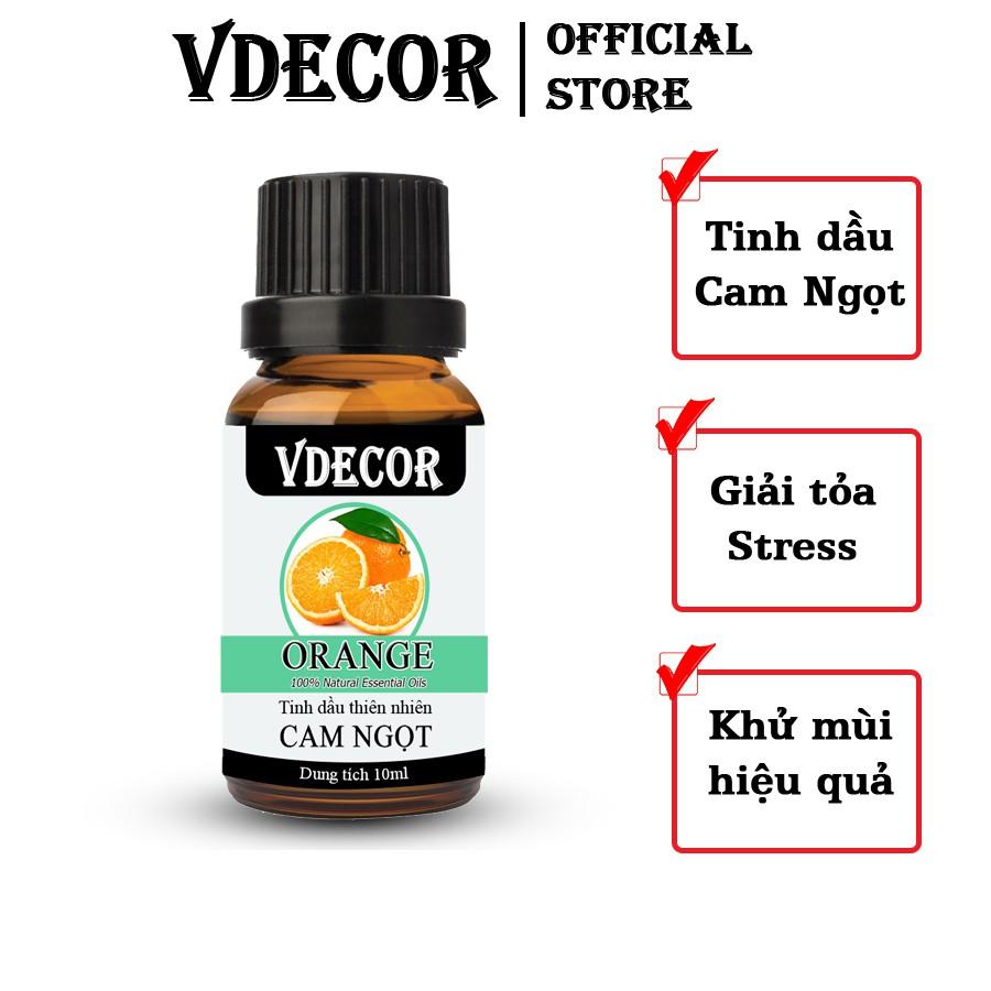 Tinh Dầu Cam Ngọt VDECOR Nguyên Chất 100% Từ Thiên Nhiên Nhập Khẩu Ấn Độ (10ml)