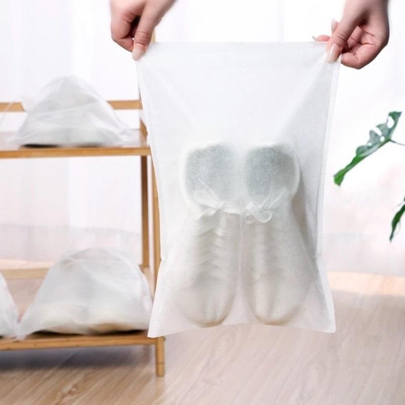 Túi Vải Đựng Giày Dép Dây Rút Chống Bẩn Du Lịch Size Lớn Với Họa Tiết Thiết Kế Đẹp Mắt - Xanh Da Trời Mẫu Mới