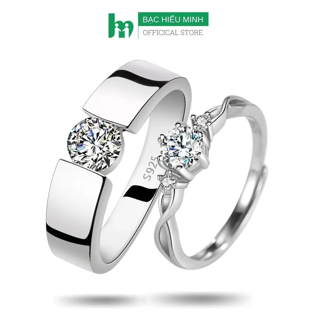 Nhẫn Đôi Bạc Nhẫn Cặp Bạc - Luôn Dõi Theo Em - BẠC HIỂU MINH NC618