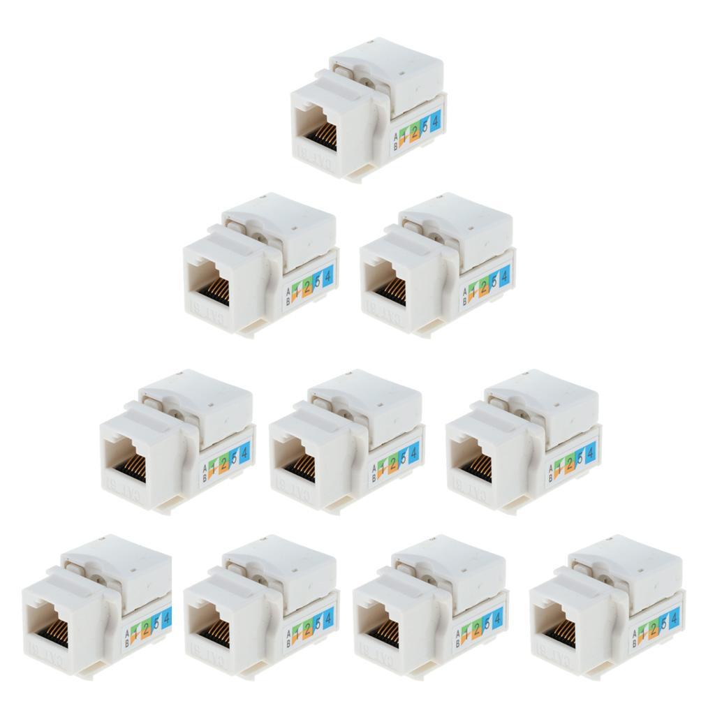 5x10pcs Jack Module Network Connector Module-White