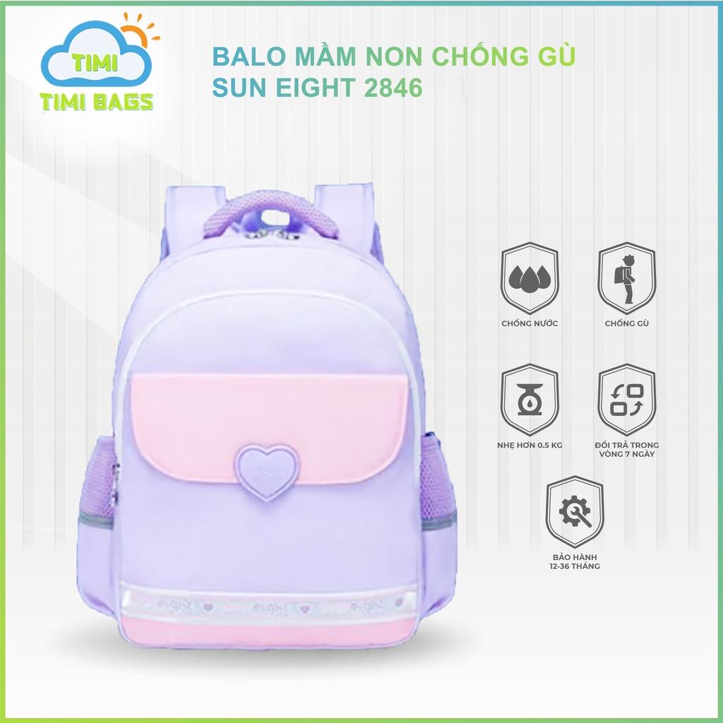 Balo Tiểu Học Chống Gù Thiết Kế Thông Minh Bé Trai - Bé Gái SUN EIGHT 2846