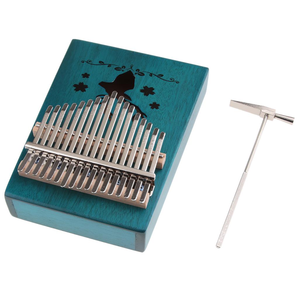 Phép Lạ Chiếu Kalimba Ngón Tay Ngón Tay Cái Đàn Piano Mbira 17 Phím, Châu Phi Cụ Hươu Xanh Thiết Kế