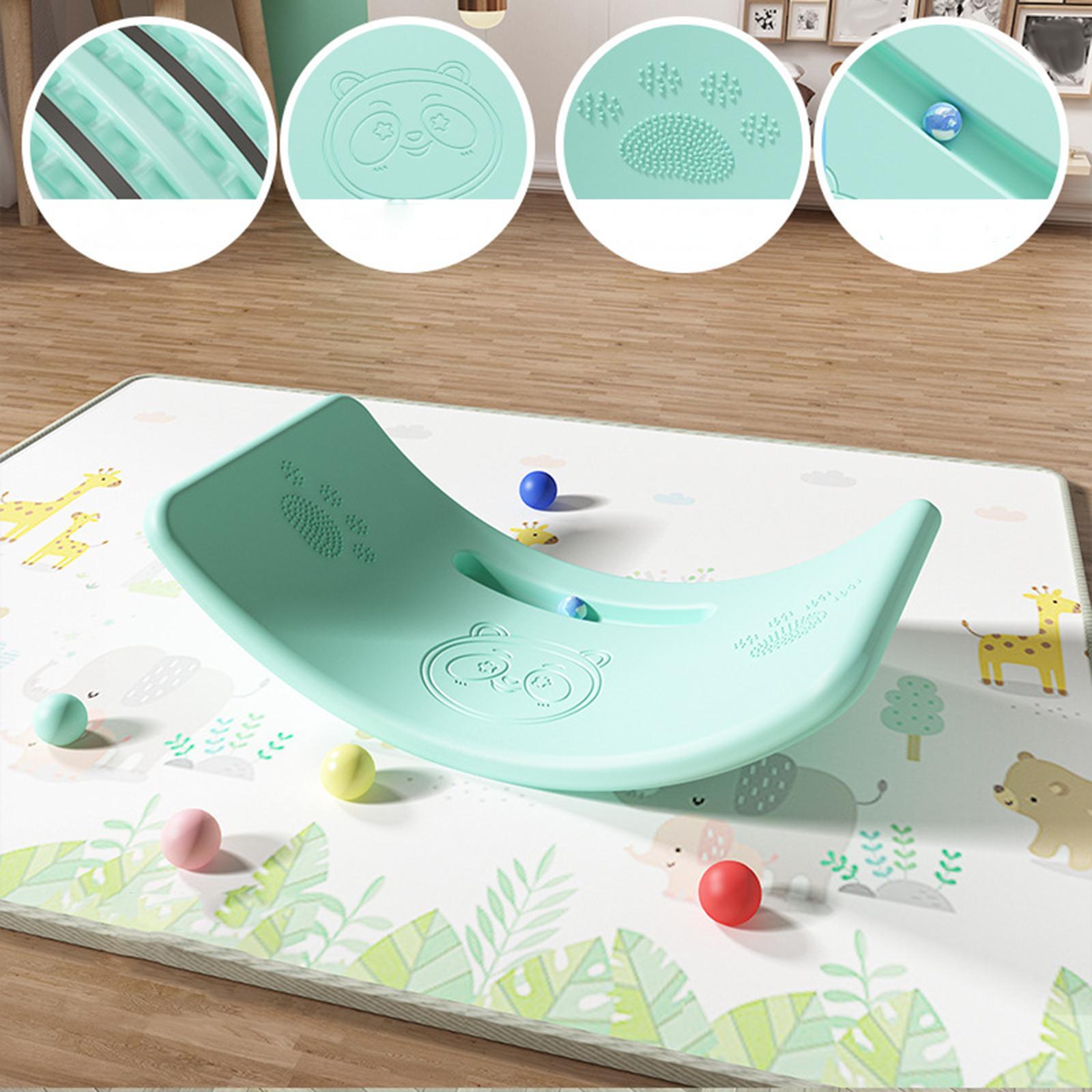 Kids Balance Board Children Wobble Board Indoor Outdoor Games Activity Body Coordination Exercise Equipment 35 Degree Curved Balance Trainer