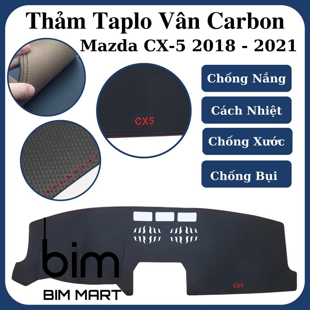 Thảm Da Taplo Dành Cho Xe Mazda CX-5 2018 - 2021 Vân Carbon Cao Cấp