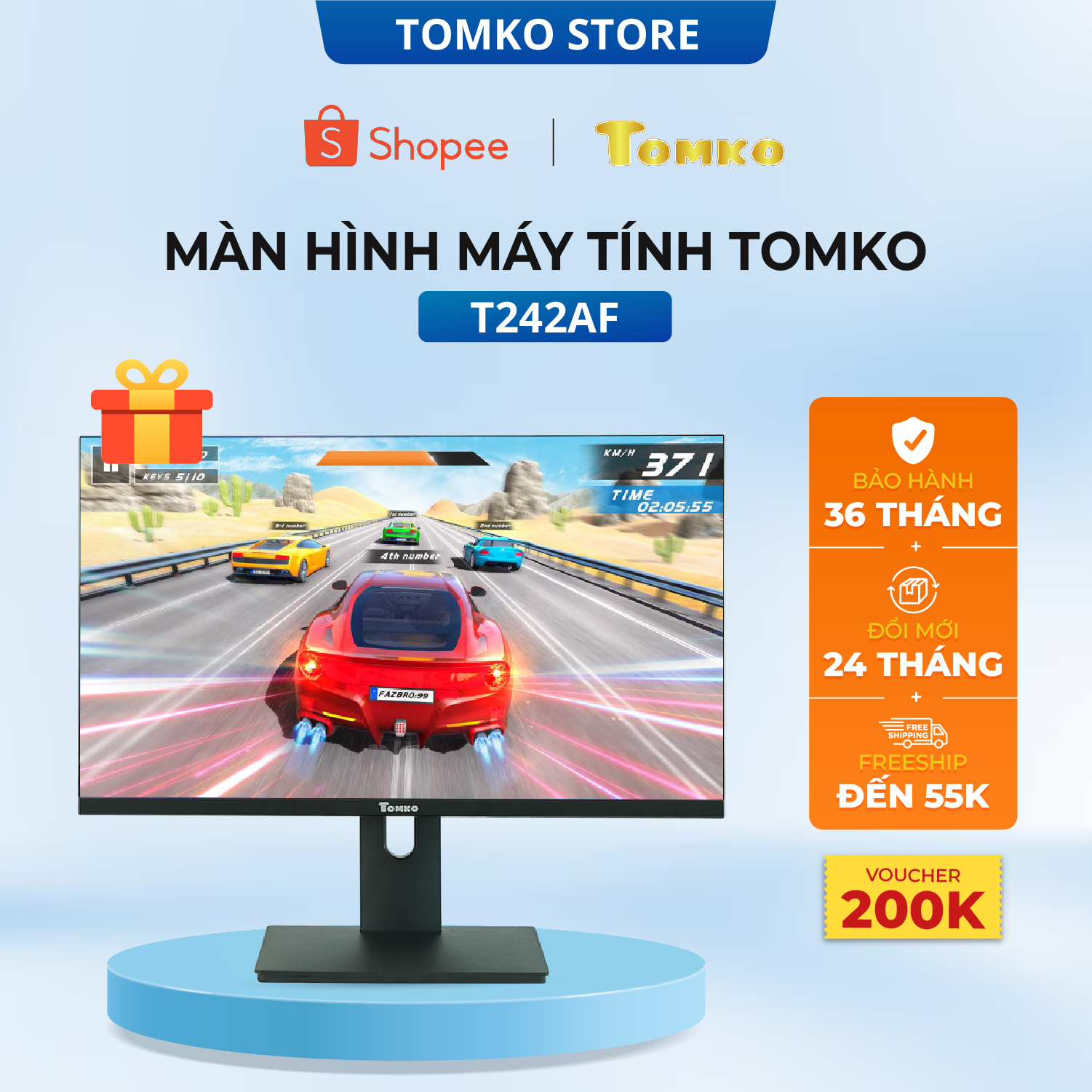Màn hình máy tính 24 inch FHD T242AF Tần số quét 144HZ Tấm nền IPS - siêu rẻ siêu chất lượng - Hàng chính hãng