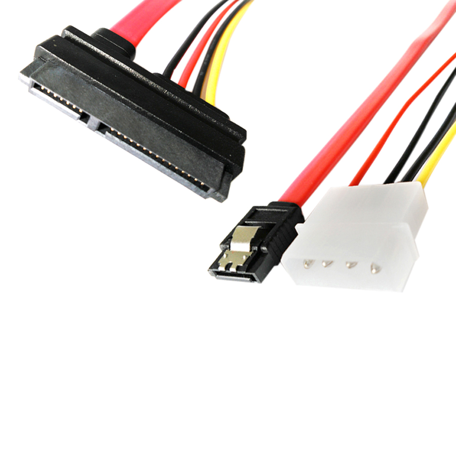 Cáp Sata 7+15 Pin sang 7+4 Pin Molex (40cm) - Hàng Nhập Khẩu