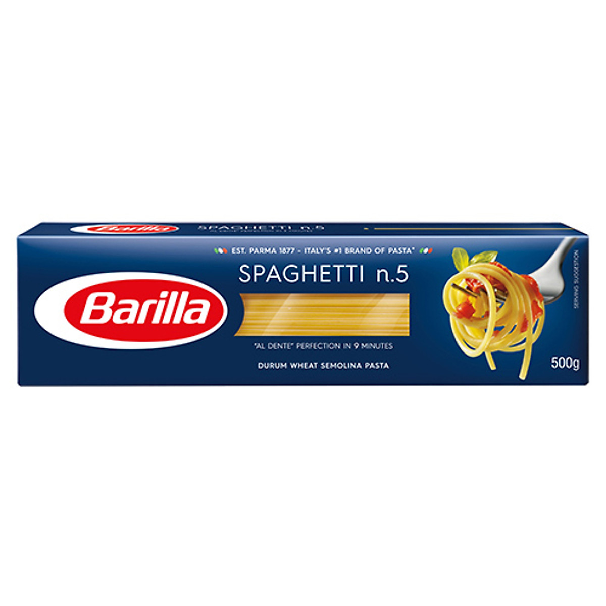 Mì Barilla Sợi Hình Ống Sợi Vừa Số 5 Spaghetti (500g)