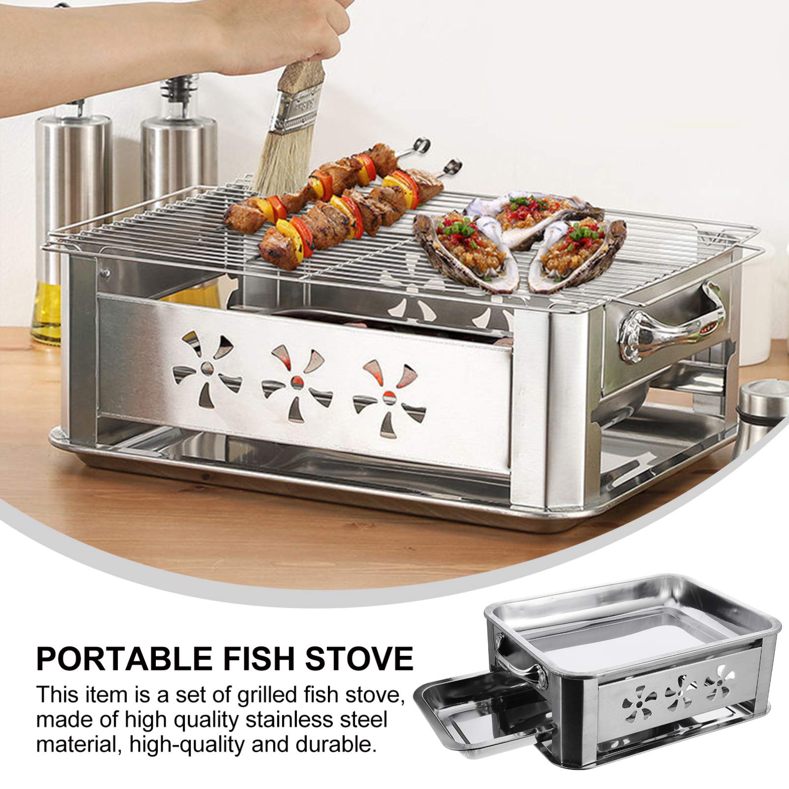 Bếp nướng cá Inox Japanese Table Barbecue Grill