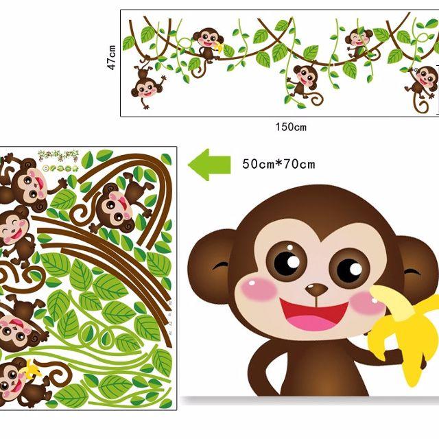 DECAL DÁN TƯỜNG CÁ HEO XANH VÀ GIÀN KHỈ - HP884