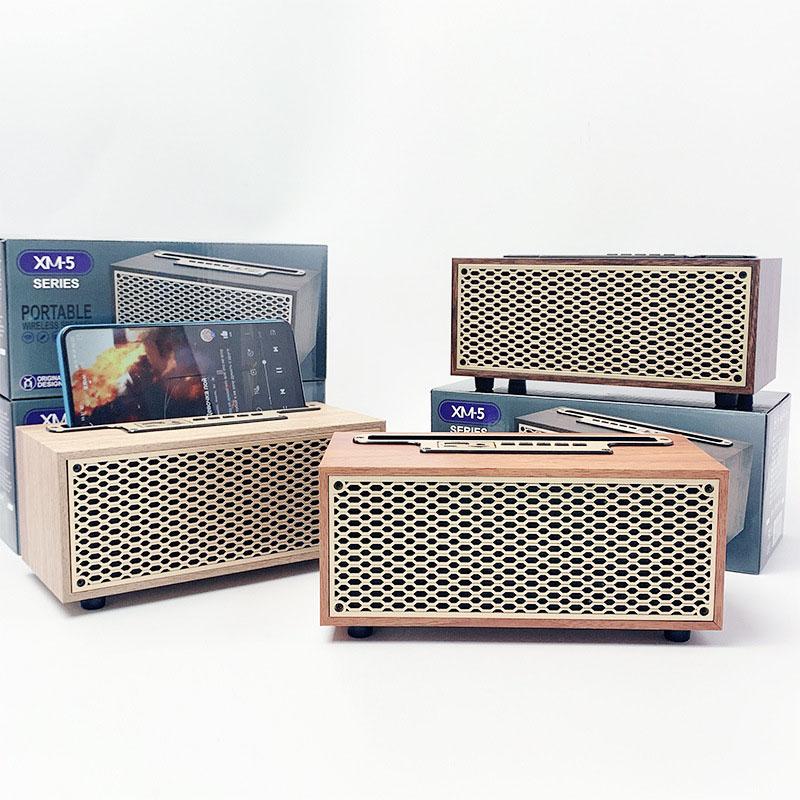 Người loa bluetooth hạt retro không dây cổ điển với điện thoại đứng ở nhà loa ngoài trời loa di động ngoài trời XM-5H Màu