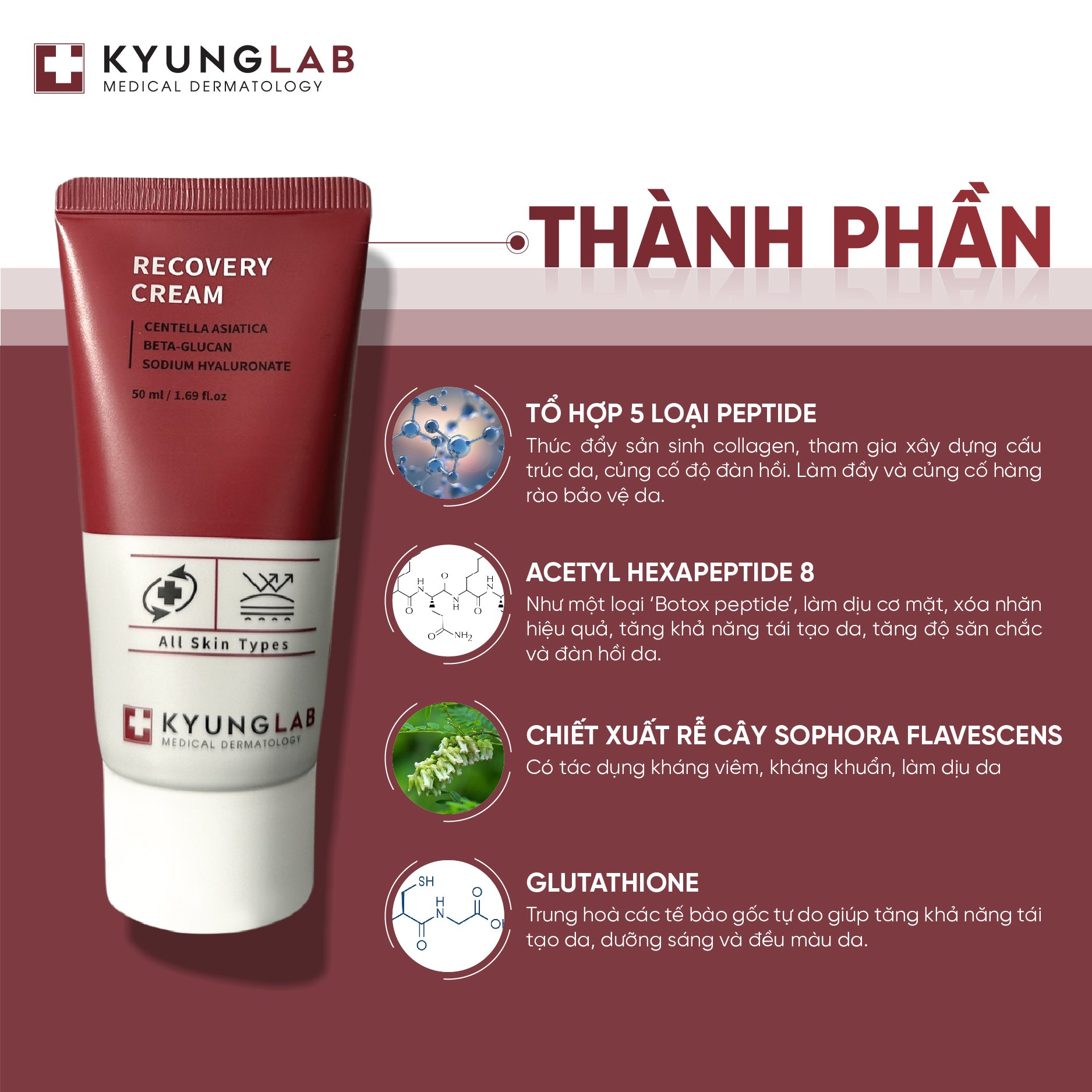 Kem Dưỡng Da Phục Hồi Chuyên Sâu Kyung lab Recovery Cream 50ml
