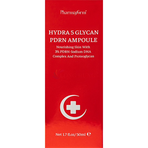 Tinh chất dưỡng ẩm Pharmaform Hydra 5 Glycan PDRN Ampoule (50ml) - Hàng chính hãng