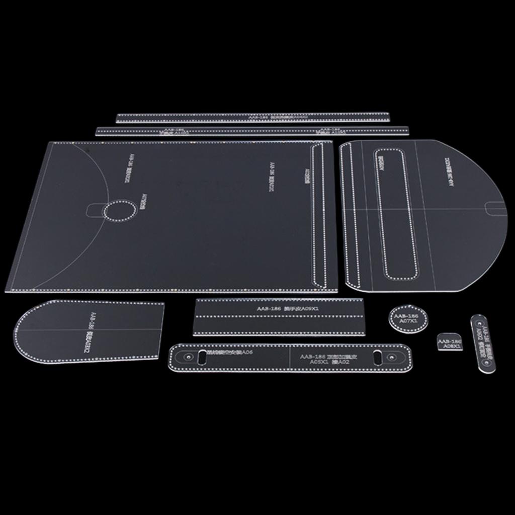 10 Chiếc Bao Da Acrylic Túi Đeo Vai Túi Xách Hoa Văn Stencil Bản Mẫu Bộ Dụng Cụ