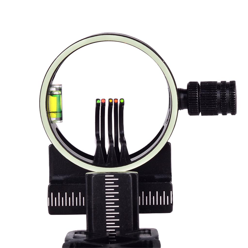 Adjustable Bow Sight 5 Pin Compound Bow Aim Night visible Trainer