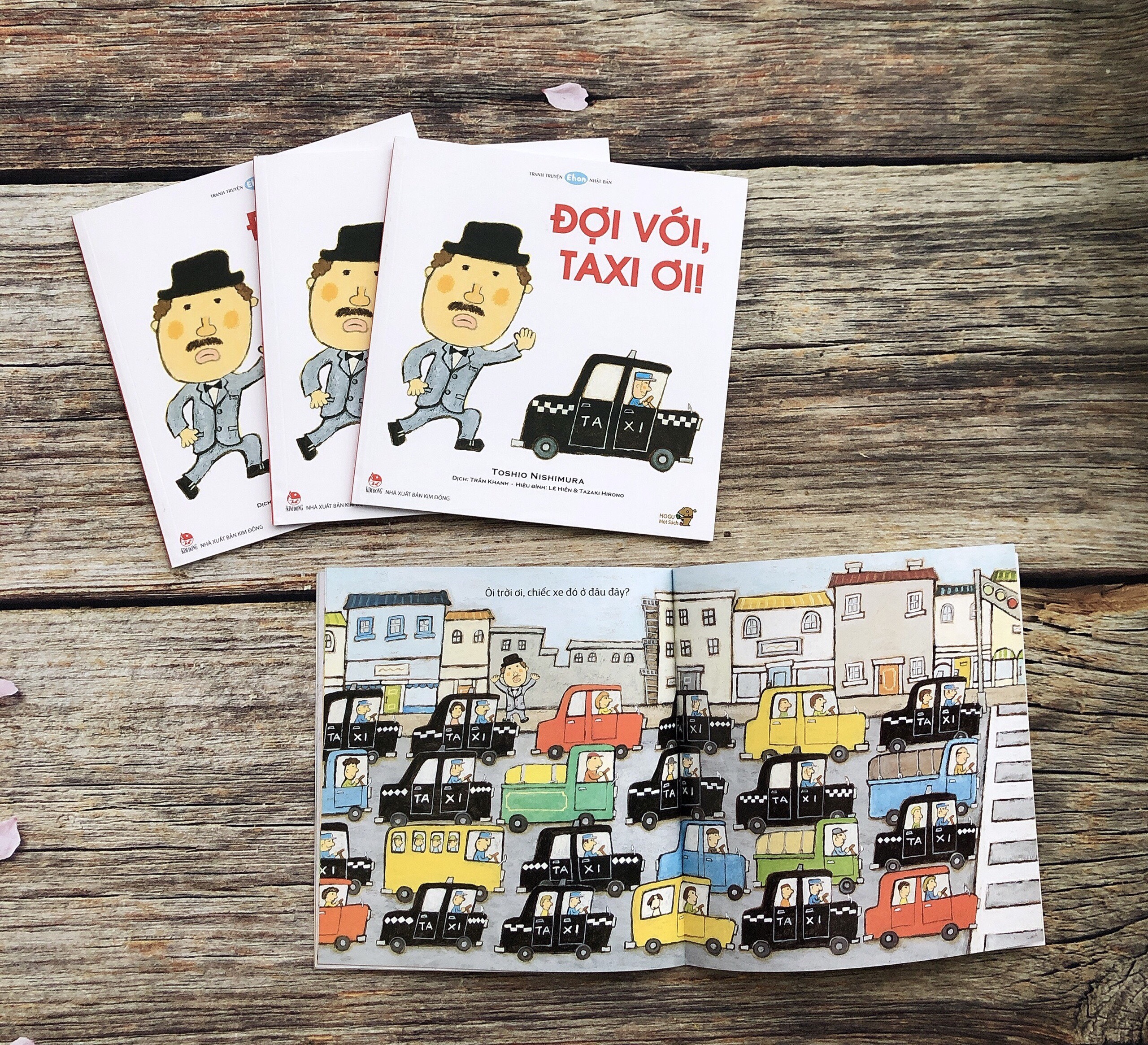 Đợi với, Taxi ơi! Tranh truyện Ehon Nhật Bản kích thích tư duy cho trẻ từ 3-6 tuổi - Mọt sách Mogu
