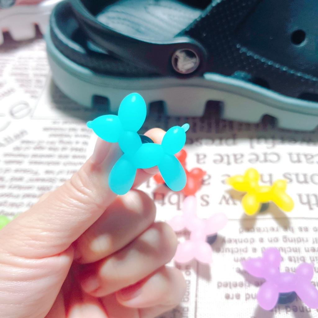 Sticker dán dép bít đầu / nút gắn hkdesign mẫu 3D loại cứng hình bong bóng nhiều màu đáng yêu