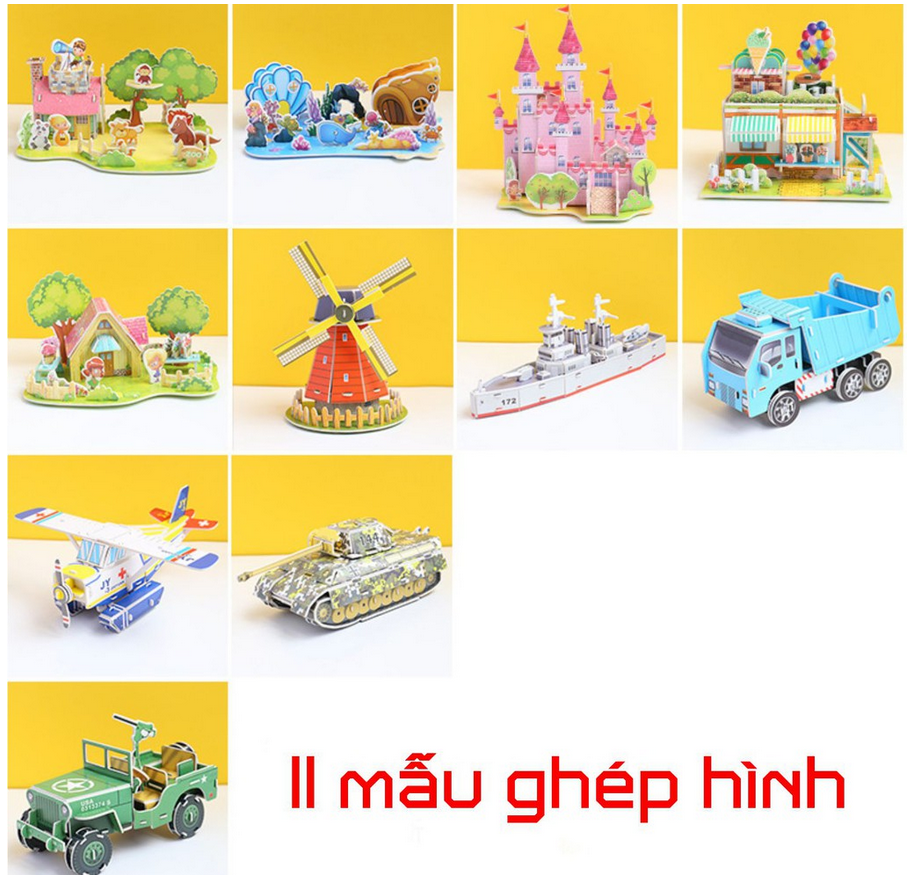 Mô hình 3D lắp ghép độc đáo - Quà tặng, đồ trang trí cho bé - Giao mẫu ngẫu nhiên