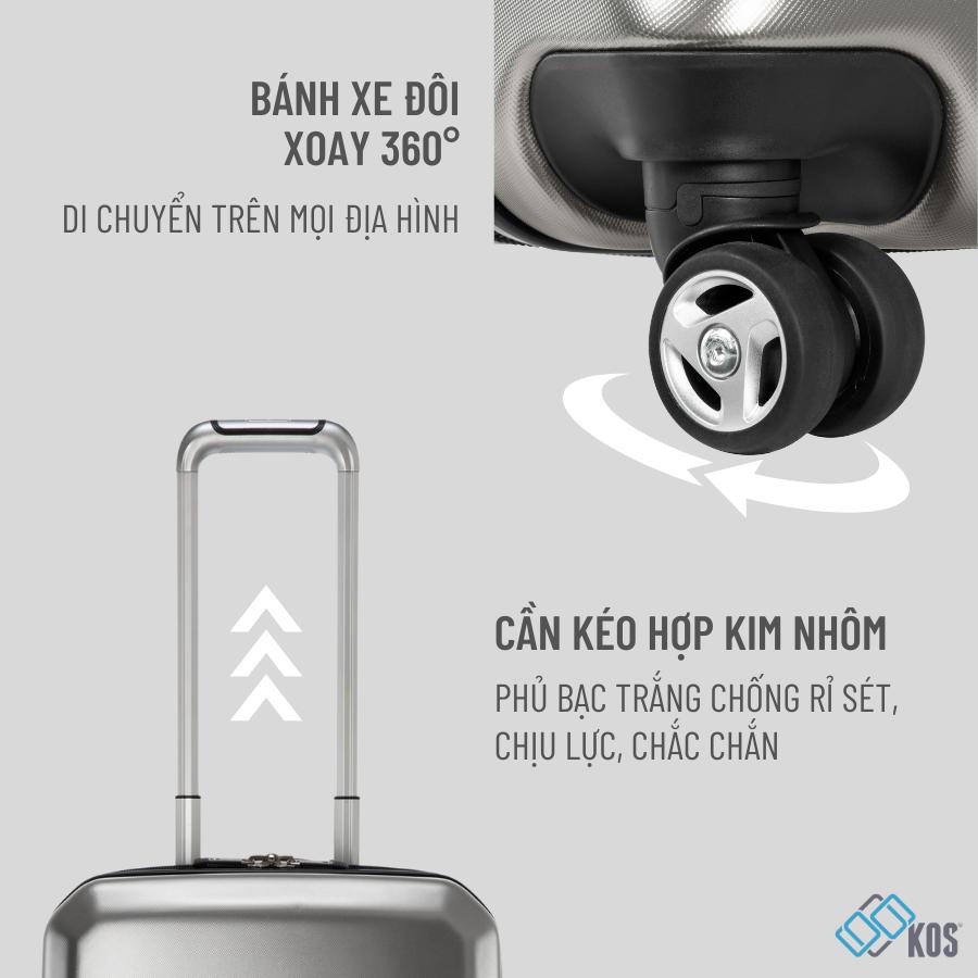 [COMBO 2 VALI] Vali SKYWAY GLACIER Size 20/24, Thương Hiệu Mỹ, 1 Đổi 1 Bể Vỡ - Green