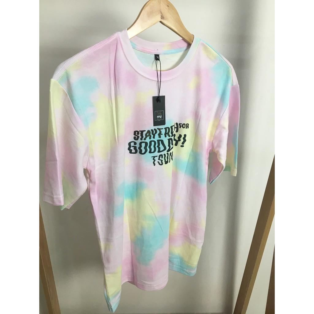 Áo thun tay lỡ áo phông unisex nam nữ form rộng STAY FRESH