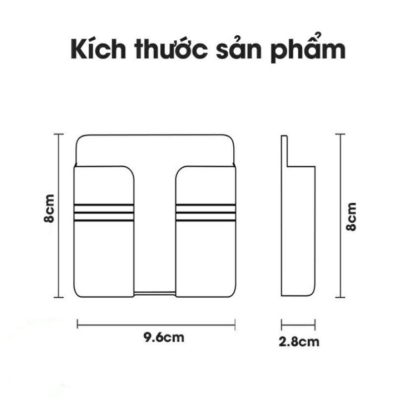 Kệ dán tường để remote, giá đỡ điện thoại - điều khiển có khe hở tiện dụng