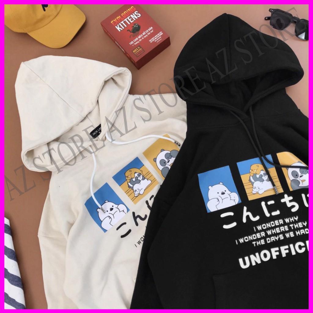 Áo Hoodie Nỉ - Áo Khoác Nỉ Nam Nữ Unisex Tay Phồng UNOFFICIAL Tay Phòng 3 Màu