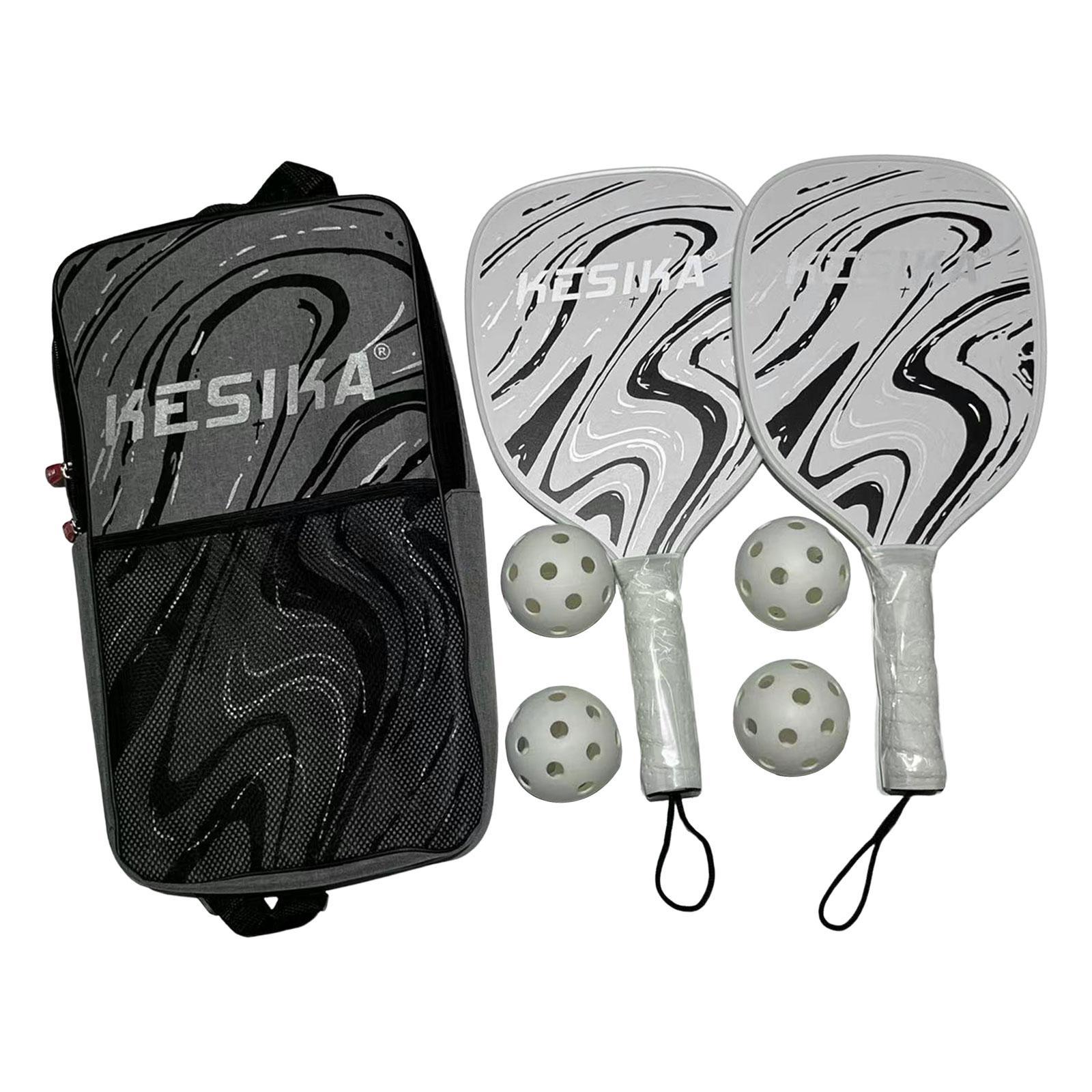 Pickleball Racket Set 4 Balls and Carry Bag Comfort Grip Pickleball Racquets