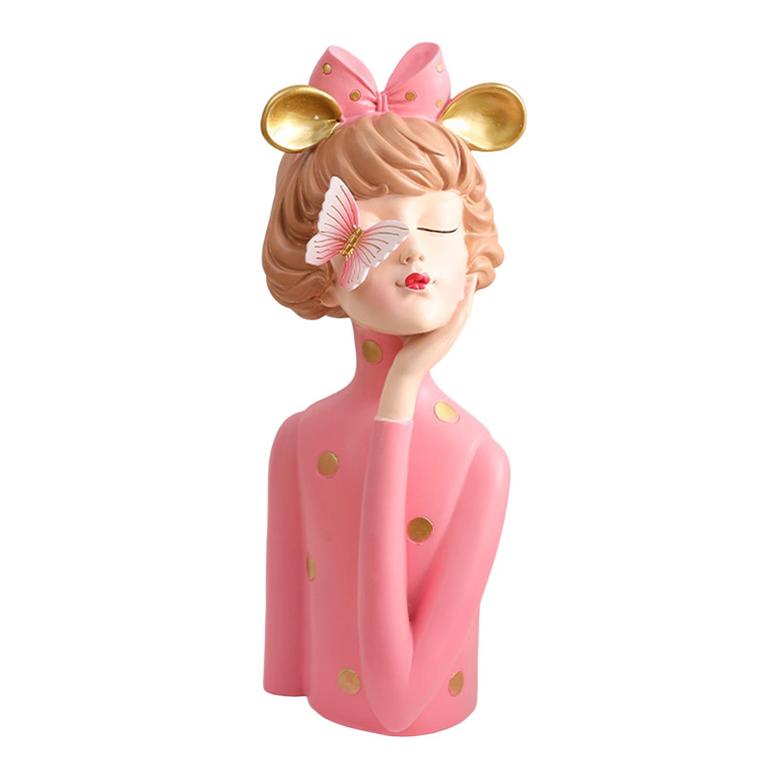 Girl Statue Home Decor Decorative Object Girl Figurine for Desk Office Porch