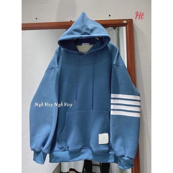 Áo hoodie 4 sọc mác túi H2A