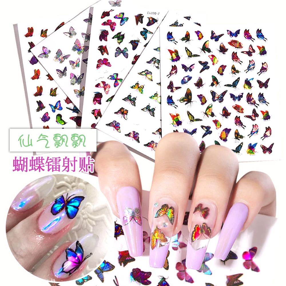 Sticker Dán Móng Bướm 3D Trang Trí Nail 7 Mẫu Đa Dạng Gắn Móng, Hình Dáng kích thước khác nhau, Có Thể Phối Hợp Nhiều Phong Cách Ý Tưởng Khác Nhau Phù Hợp Từng Trang Phục, Sự Kiện