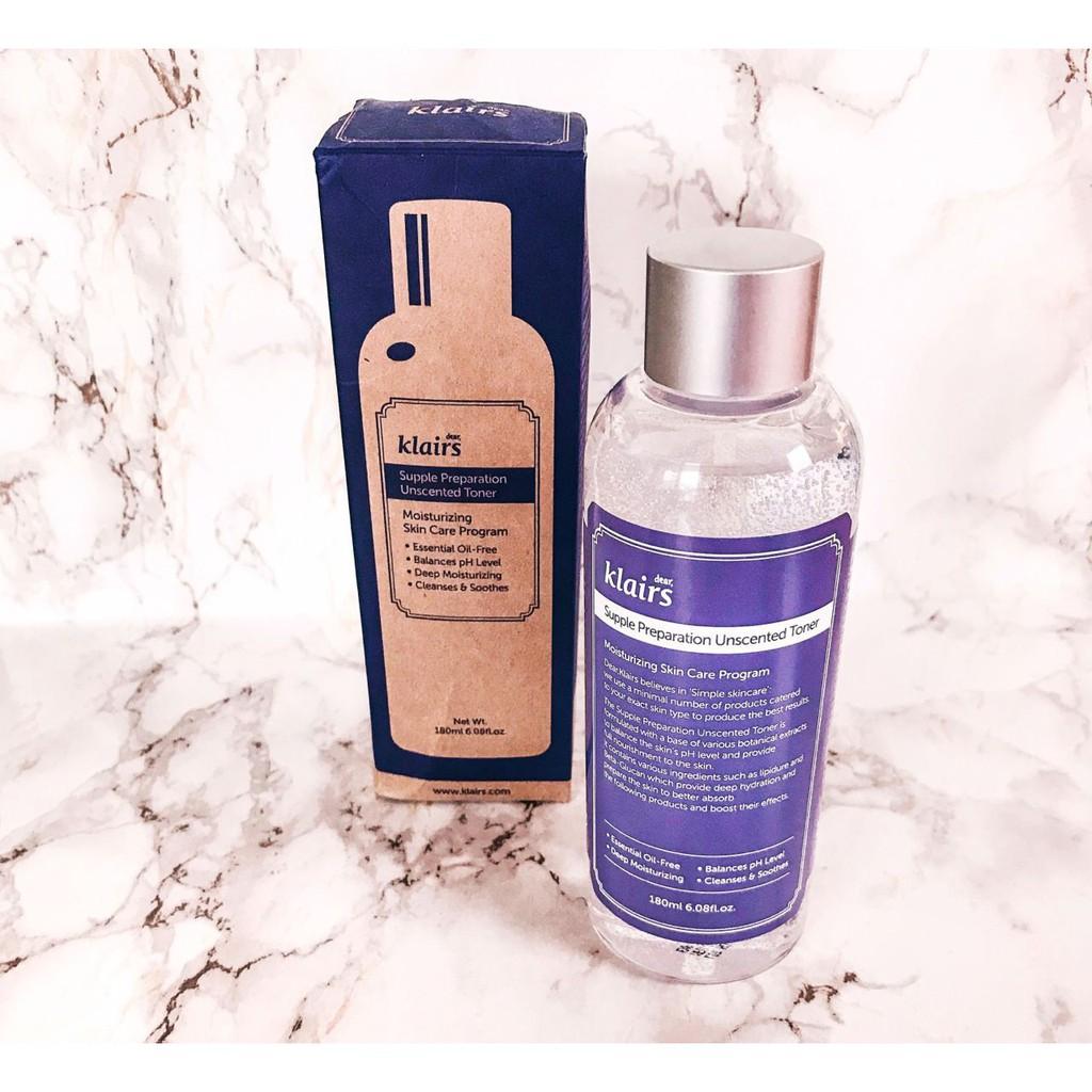 Nước Hoa Hồng Dưỡng Ẩm Dears, Klairs Supple Preparation Toner 180ml