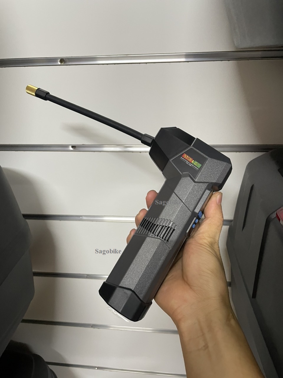 Máy bơm lốp Stop &amp; go - Máy bơm pin Stop và go -  Máy bơm hơi Stop&amp;Go CL-RCP (new), hàng chính hãng, nhập khẩu Mỹ