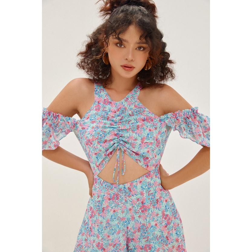 Nene Clothing - Playsuit hoa trễ vai
