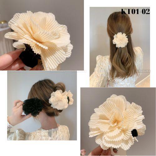Kẹp tóc hàm cá mập trong bộ sưu tập hoa cỏ KT01- 4 mẫu hoa