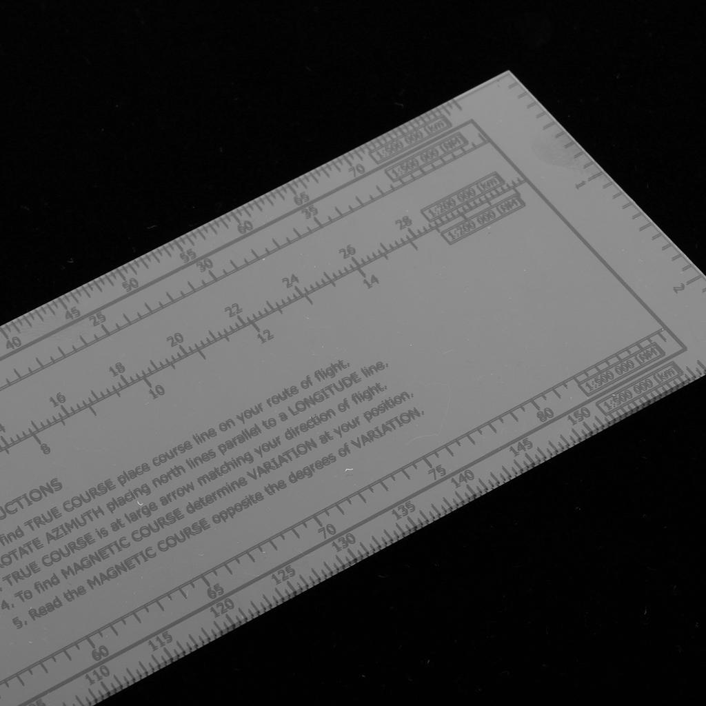 13.2''x 2.4'' Plastic Rotating Chart Plotter Ruler for Training Tools