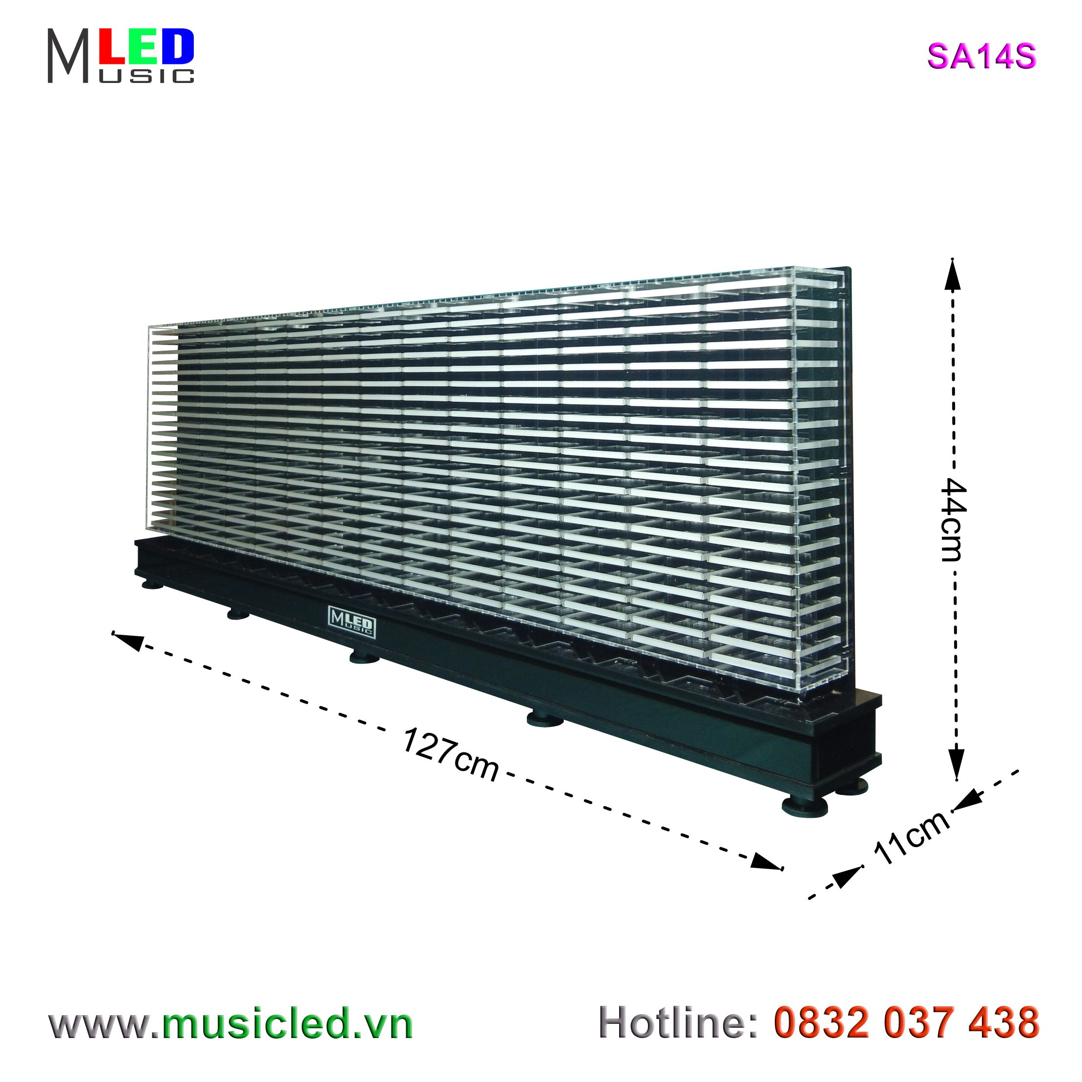 Dàn đèn Music LED nháy theo tần số nhạc 14 cột để bàn