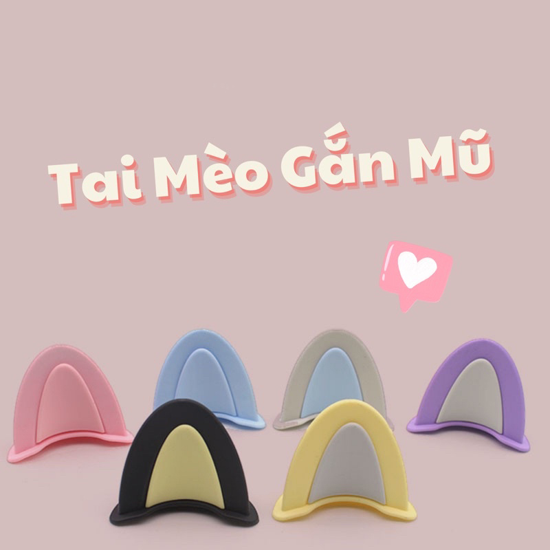 Tai mèo ( 1 cặp ) mũ bảo hiểm - phụ kiện gắn mũ bảo hiểm cực xinh, độc lạ, cute- Hàng chính hãng