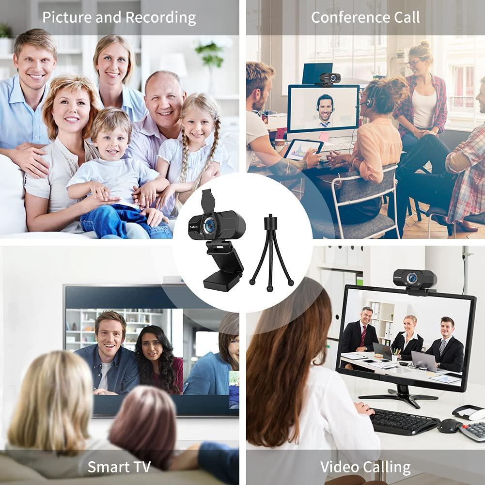 Webcam, camera máy ảnh phát trực tuyến cam, webcam 1080p với micrô cho skype, facetime, gọi video và ghi âm, nghiên cứu, hội nghị web