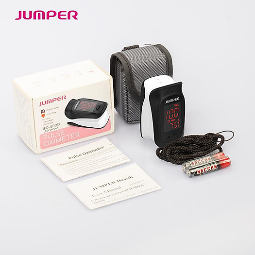 Máy đo nồng độ oxy máu SPO2 và nhịp tim, chỉ số PI Jumper JPD-500D