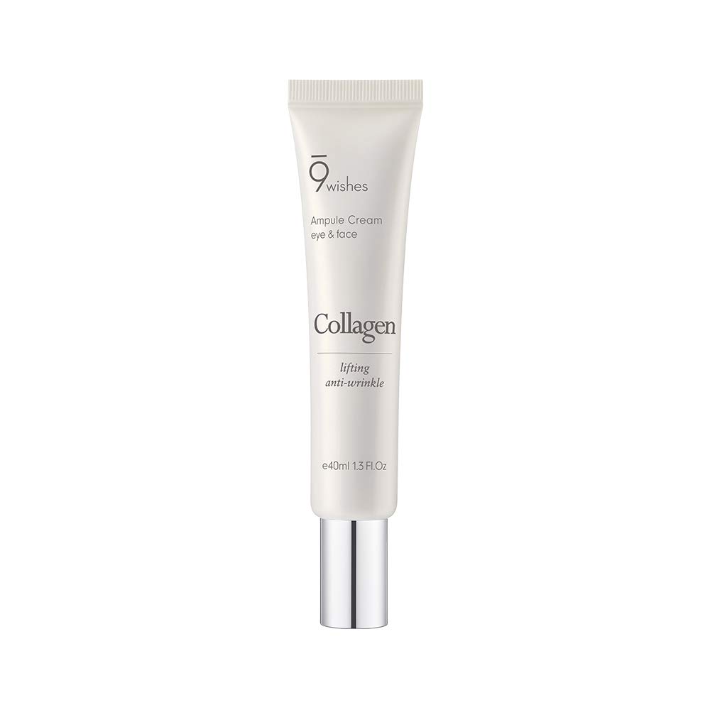 Kem Dưỡng Cải Thiện Nếp Nhăn Da Mặt và Mắt 9Wishes Collagen Ampule Eye & Face Cream 40ml