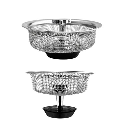 Rọ Lọc Rác Inox 304 Cao Cấp Đậy Bồn Rửa Chén Bát Thoát Nước Nhanh Có Núm Chặn