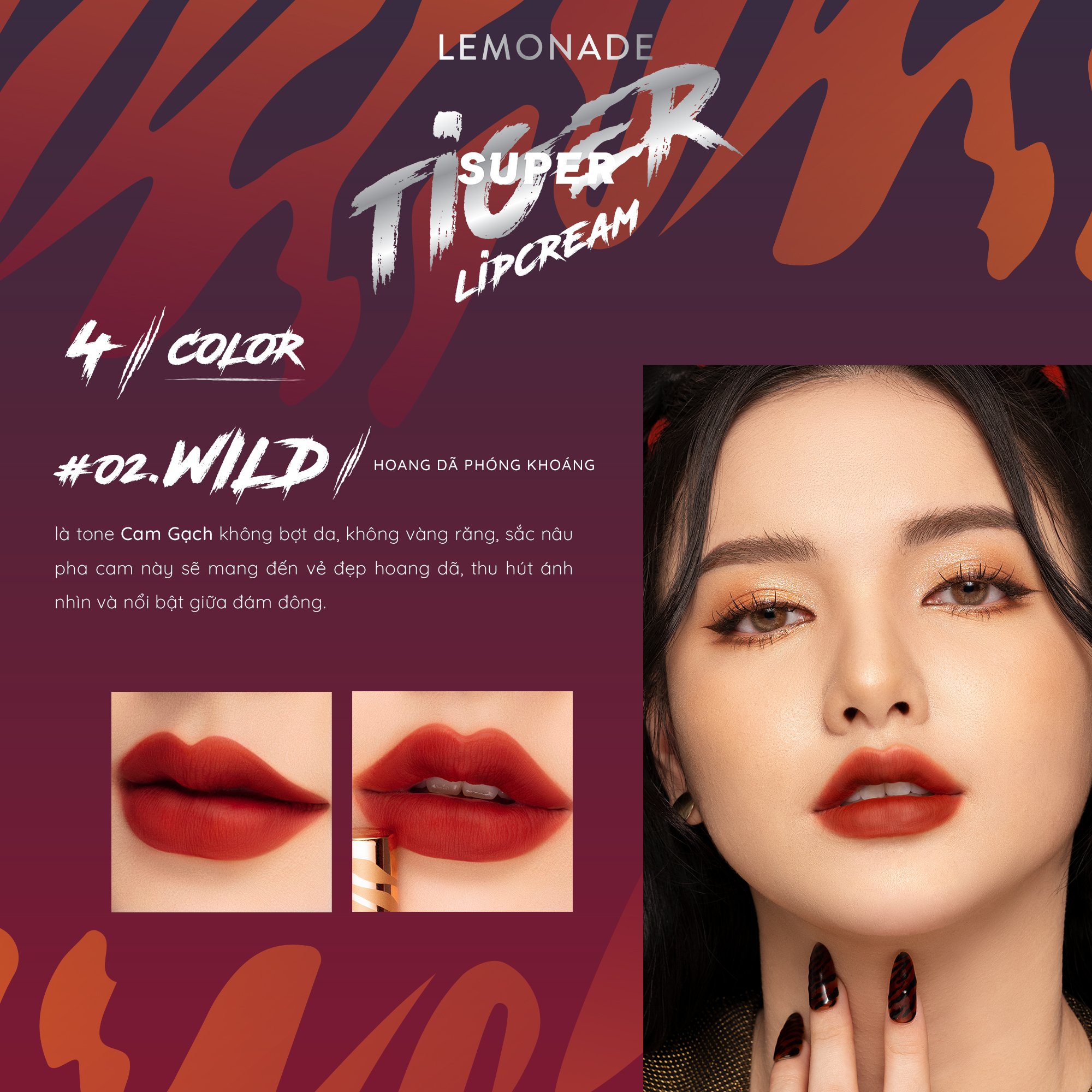 Son Kem Lì Lemonade SuperTiger Matte Lipcream 5g