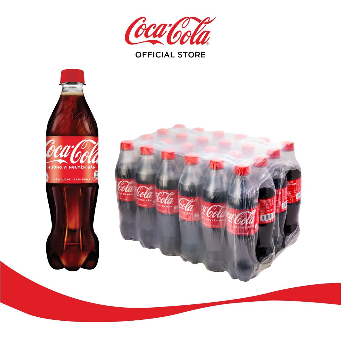 Lốc 24 Chai Nước Giải Khát Có Gas Coca-Cola (600ml / Chai)